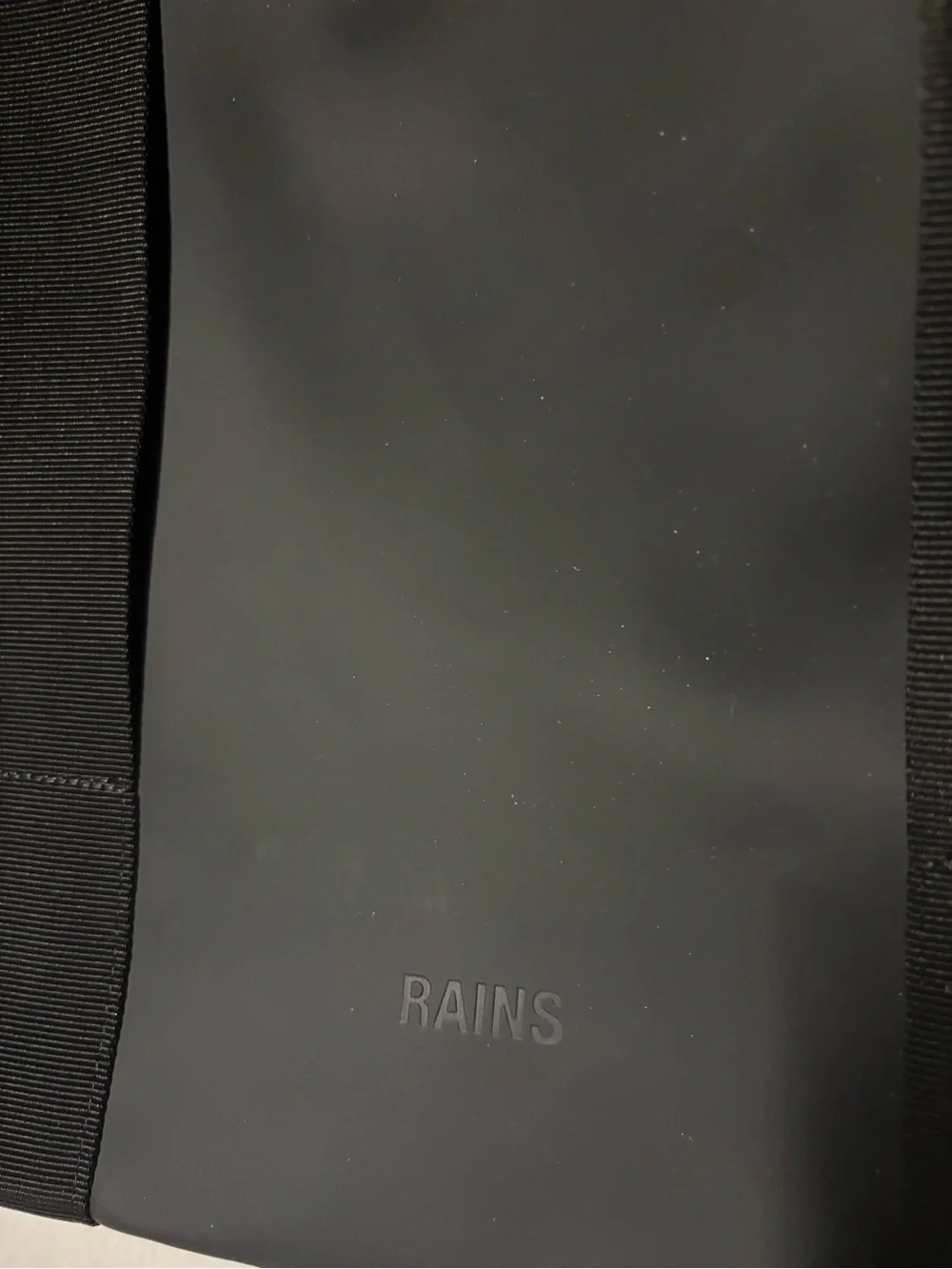 Rains Black Men's Tote with Webbed Straps